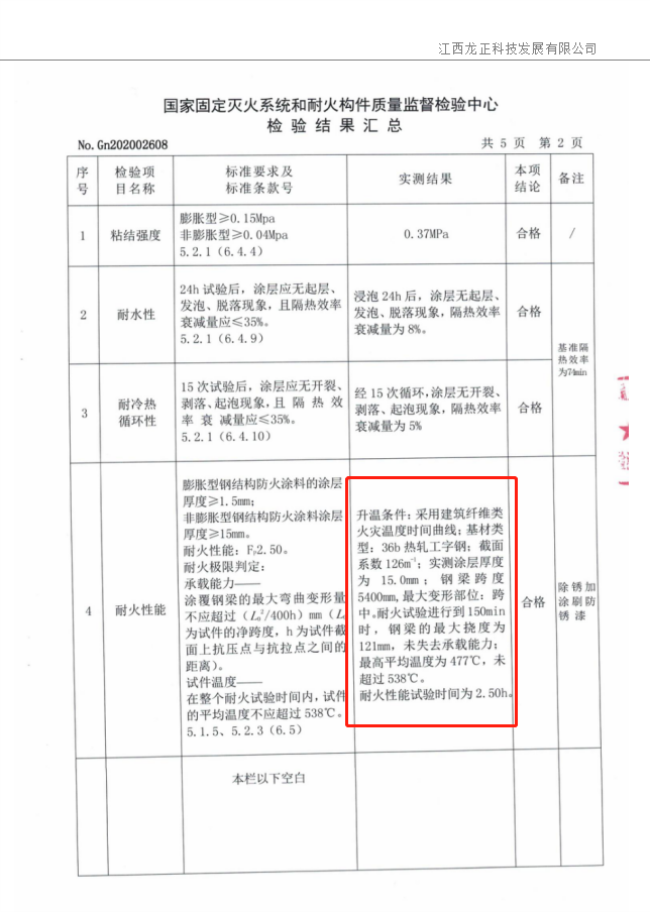 非膨胀型钢结构防火涂料